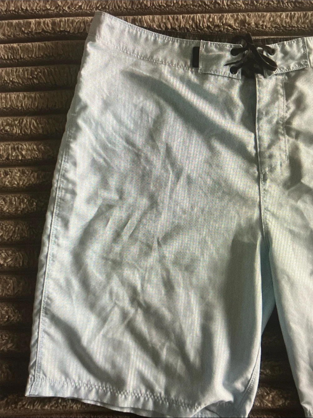 Hurley Light Blue Men’s Swim Trunks with Lace Waist